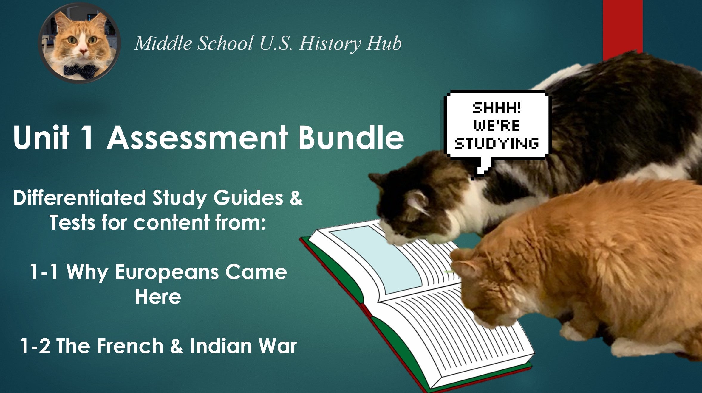 Unit 1 Assessment Bundle: Differentiated Tests & Study Guides